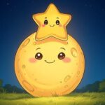 Gute Nacht Geschichte Stern und Mond
