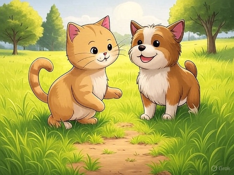 Kindergeschichte Bauernhof Katze und Hund
