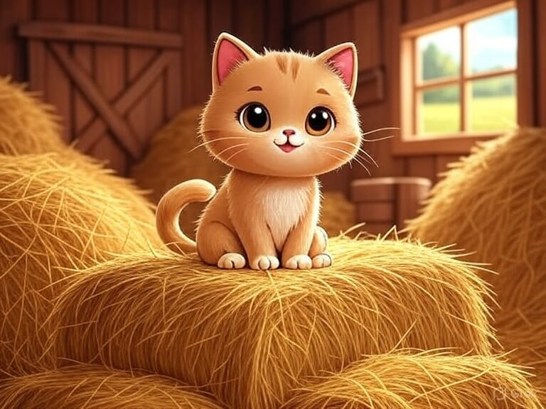 Kindergeschichte und Gute Nacht Geschichte Katze