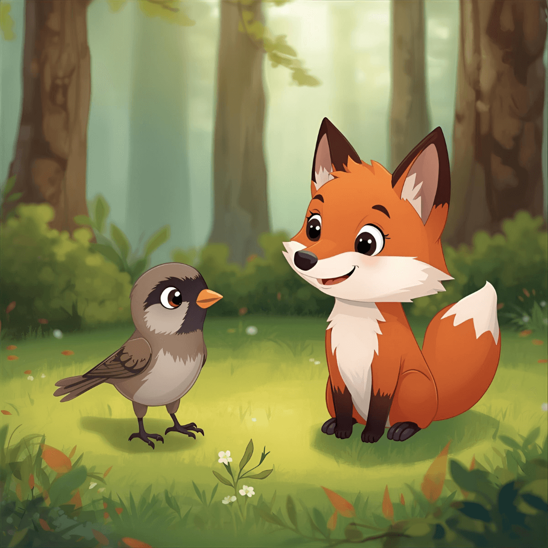 Kindergeschichte Mut Vogel und Fuchs