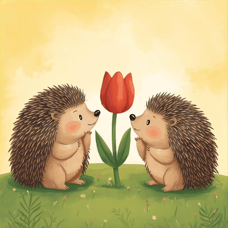 Kindergeschichte Zwei Igel und eine Tulpe