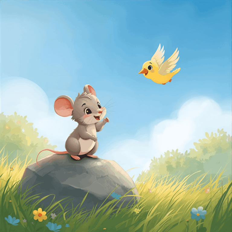 Kindergeschichte Maus und Vogel