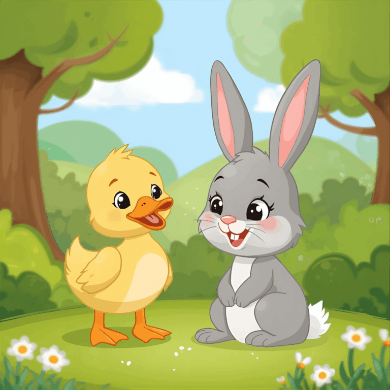 Kindergeschichte Ente und Hase