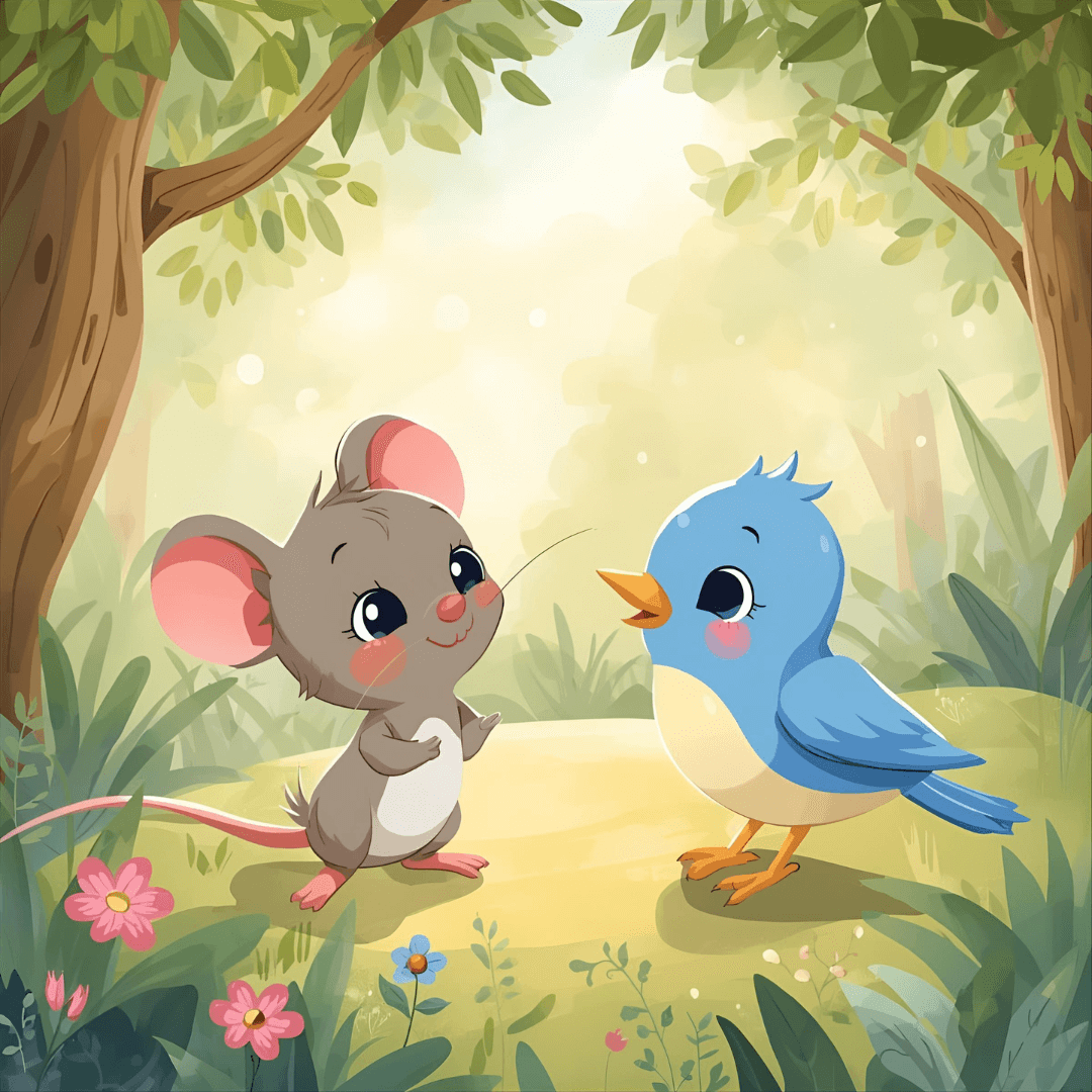 Kindergeschichte Mut Vogel und Maus