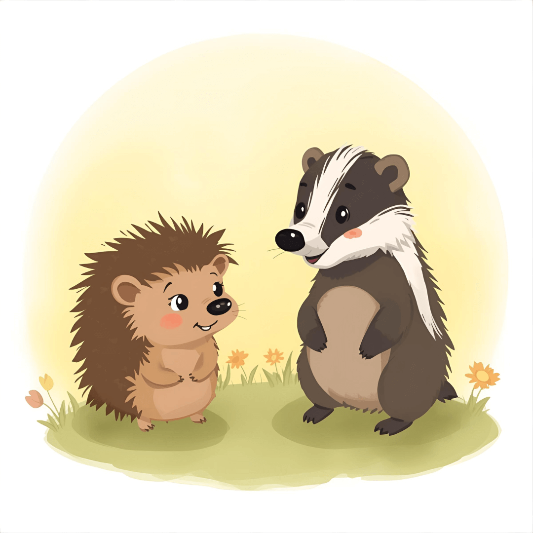 Kindergeschichte Schule Igel und Dachs