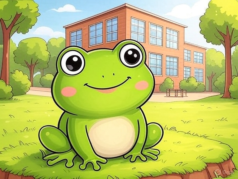 Kindergeschichte Schule Frosch