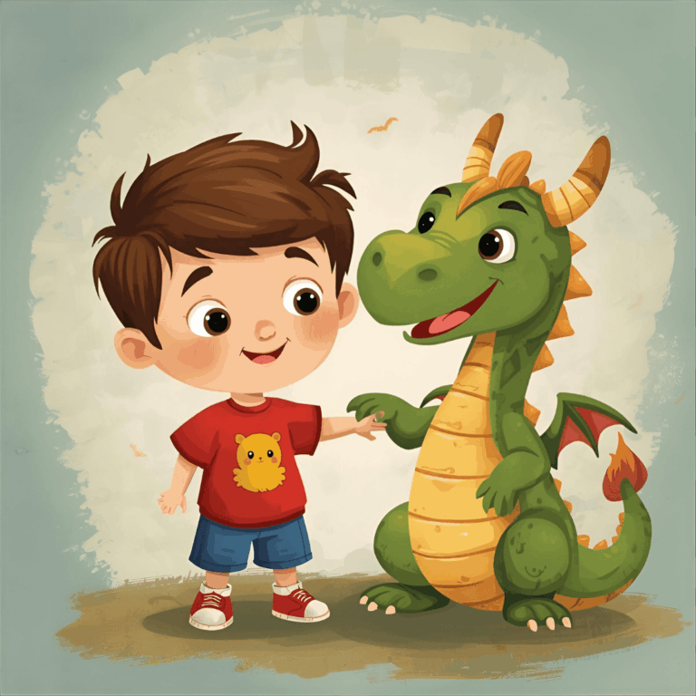 Kindergeschichte Junge und Drache