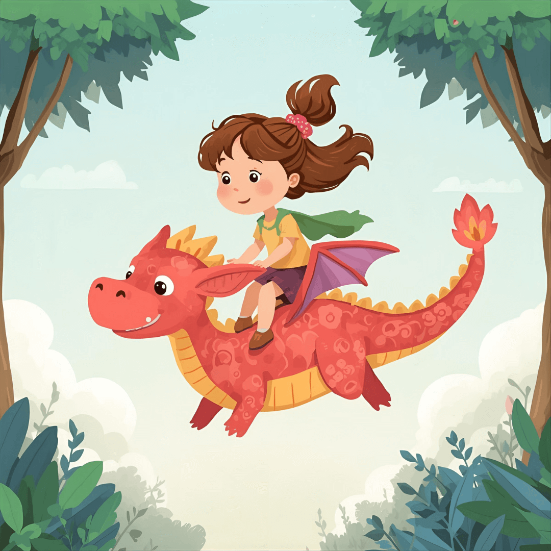 Kindergeschichte Mut Drache und Mädchen