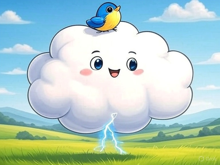 Kindergeschichte Wolke und Vogel
