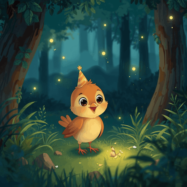 Freundegeschichte für Kinder Vögelchen hat Geburtstag