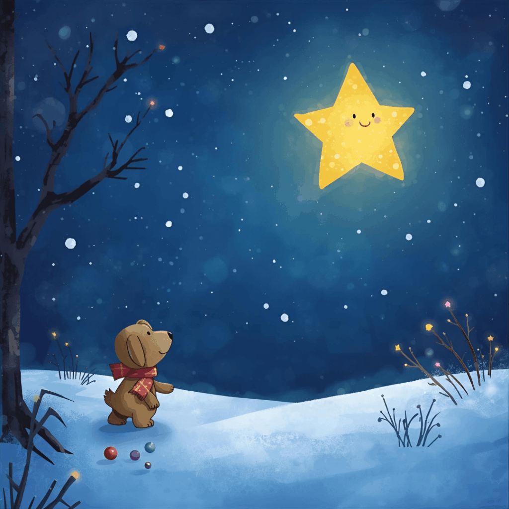 Weihnachtsgeschichte für Kinder Stern und Hund