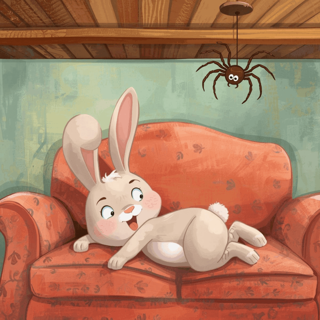 Kindergeschichte zum Vorlesen Hase und Spinne