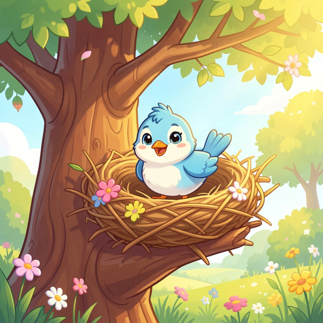 Vögelchen im Frühling Kindergeschichte