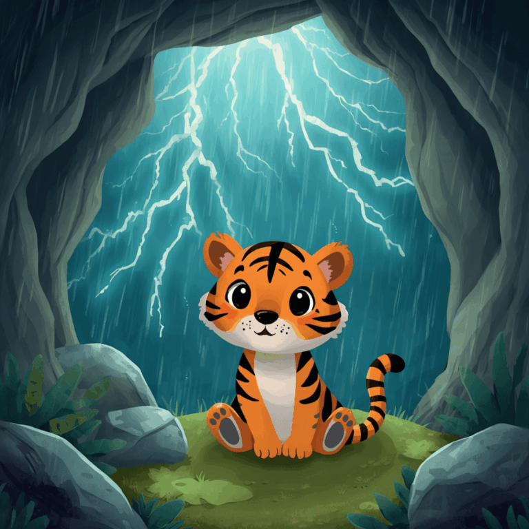 Kindergeschichte Gewitter Tiger und Gewitter