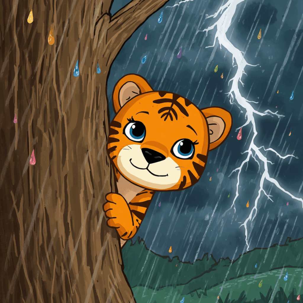 Kindergeschichte Gewitter Tiger und Gewitter2