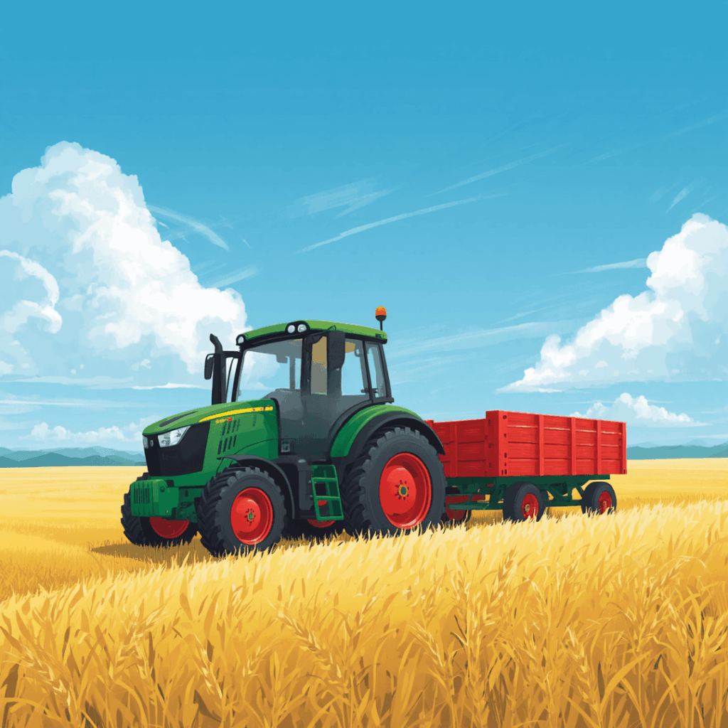 Bauernhofgeschichte Traktor