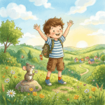 Kindergeschichte Schule Junge und Maus12